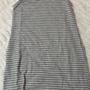 Gray and White Striped Tank Top Dress